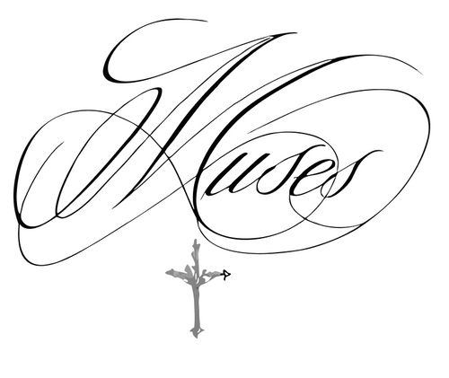 Muses Script cu Cruce – tatuaj temporar 11 x 13 cm INSTATTOO