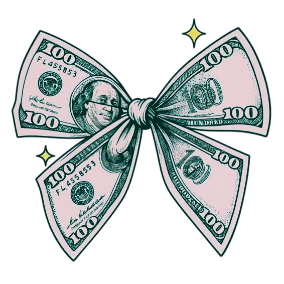 Money Bow Temporary Tattoo – 10x10 cm temporary tattoo