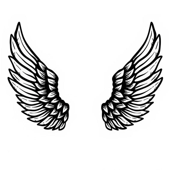 Angel Wings Temporary Tattoo – 10x10 cm temporary tattoo