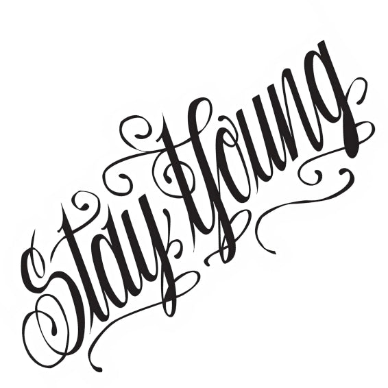 Stay Young Temporary Tattoo – 10x10 cm temporary tattoo