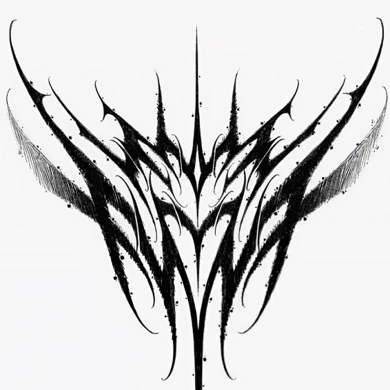 Tribal Symmetry Temporary Tattoo – 10x10 cm temporary tattoo