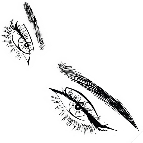Eyes Sketch Temporary Tattoo – 10x10 cm temporary tattoo