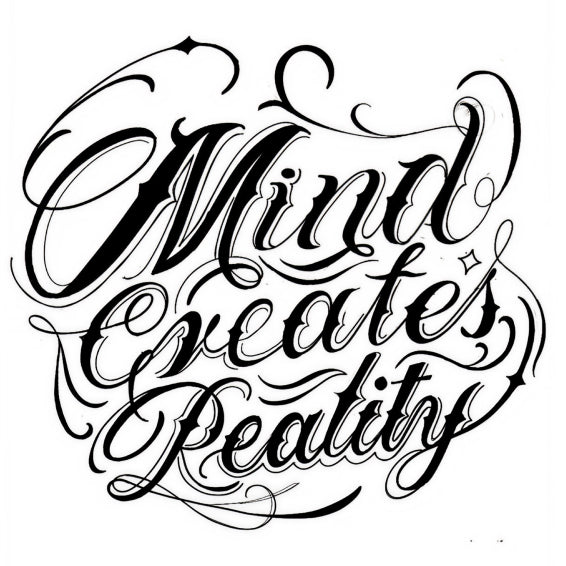 Mind Creates Reality Temporary Tattoo – 10x10 cm temporary tattoo