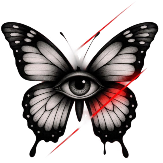 Butterfly Eye Temporary Tattoo – 10x10 cm temporary tattoo