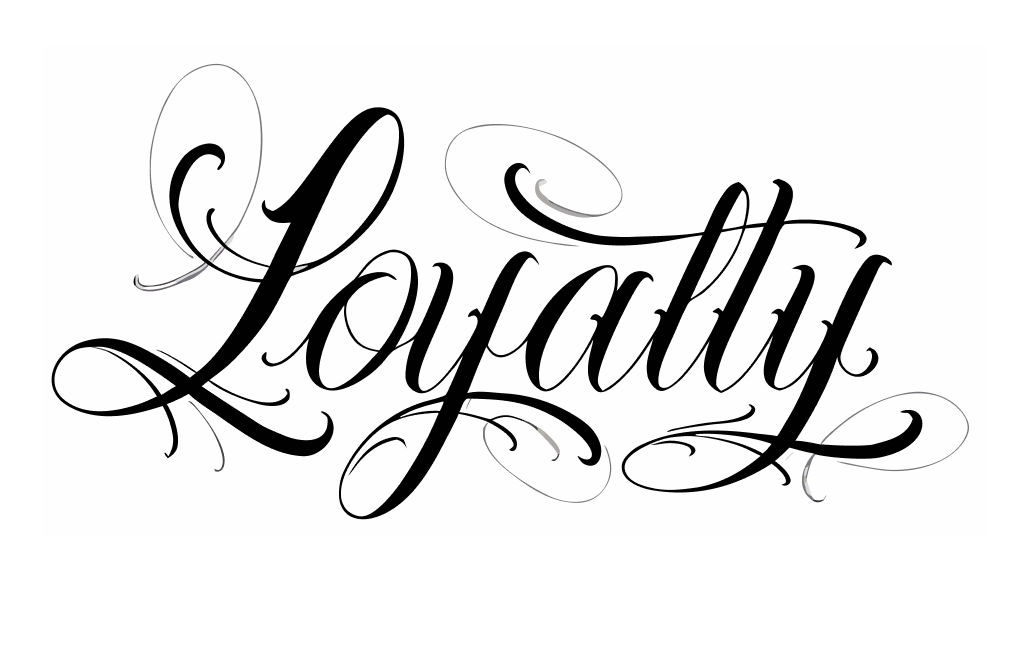 Loyalty Script – tatuaj temporar 11 x 18 cm INSTATTOO
