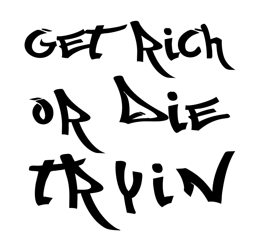 Get Rich or Die Tryin – tatuaj temporar 15 x 13 cm INSTATTOO