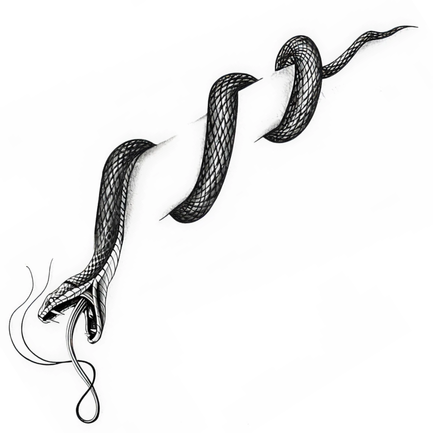 Snake Wrap Temporary Tattoo – tatuaj temporar 15x15 cm
