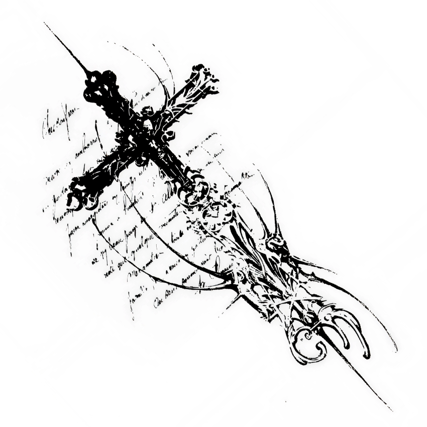Ornamental Cross Temporary Tattoo – tatuaj temporar 15x15 cm