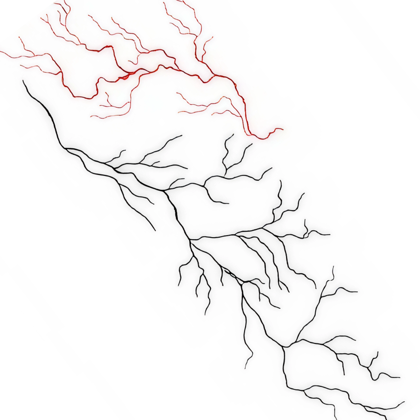 Red & Black Lightning Temporary Tattoo – 15x15 cm temporary tattoo