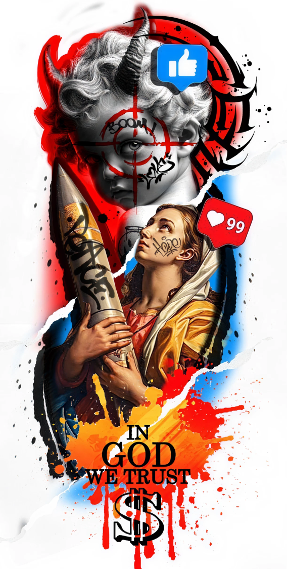 In God We Trust – tatuaj temporar 20x10 cm