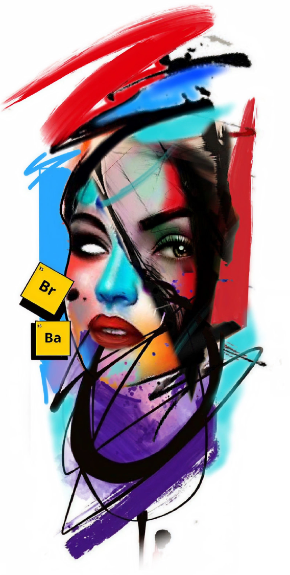 Abstract Woman – tatuaj temporar 20x10 cm