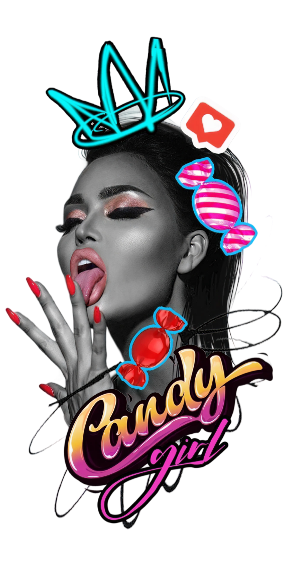 Candy Girl – tatuaj temporar 20x10 cm