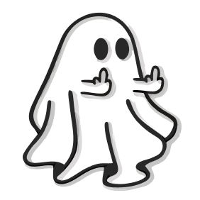 Cute Ghost Temporary Tattoo – 5x5 cm temporary tattoo