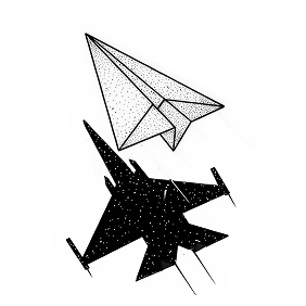 Origami Birds Temporary Tattoo – 5x5 cm temporary tattoo