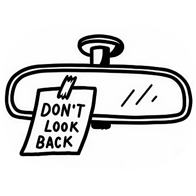 Don't Look Back Temporary Tattoo – 7x7 cm temporary tattoo