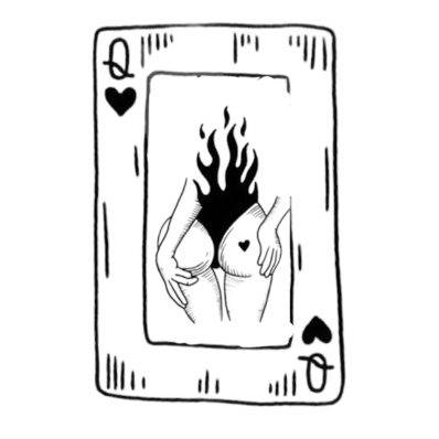 Queen of Hearts Temporary Tattoo – 7x7 cm temporary tattoo