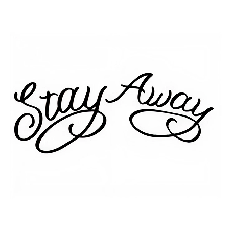 Stay Away Script Temporary Tattoo – 8x8 cm temporary tattoo