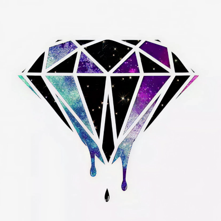 Galaxy Diamond Temporary Tattoo – 8x8 cm temporary tattoo