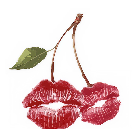 Cherry Kiss Temporary Tattoo – 8x8 cm temporary tattoo