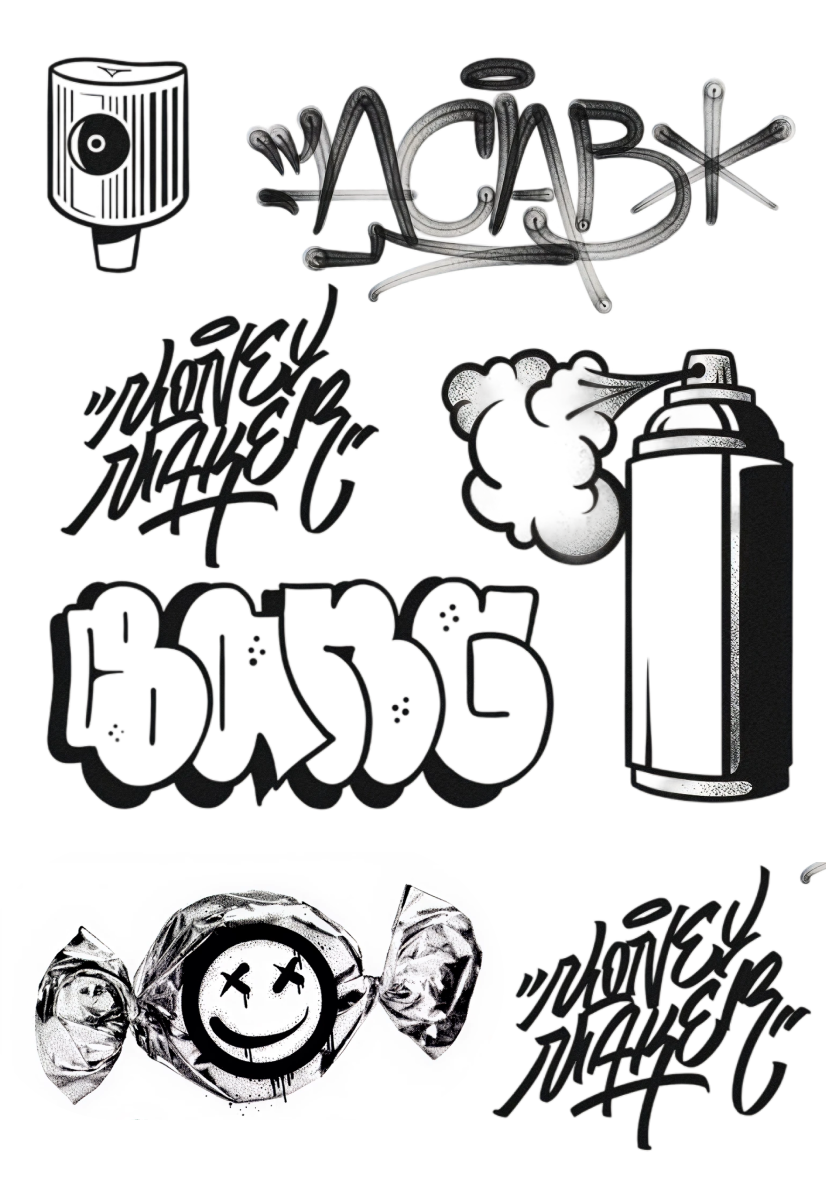 Graffiti Street – set tatuaje temporare A5