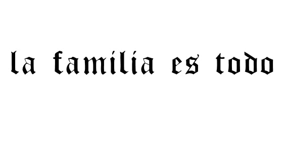 La Familia Es Todo – tatuaj temporar 10 cm INSTATTOO