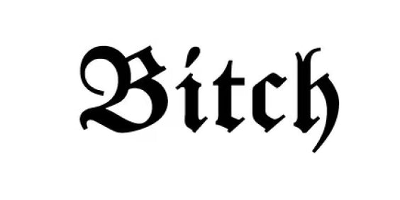 Bitch – tatuaj temporar 10 cm INSTATTOO
