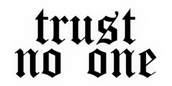 Trust No One – tatuaj temporar 10 cm INSTATTOO